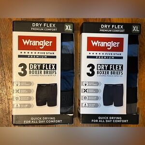 6 Pairs Wrangler Dry Flex Boxer Briefs Size XL New